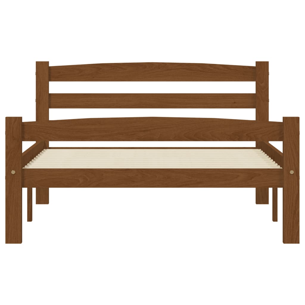 Bedframe massief grenenhout honingbruin 100x200 cm is nu te koop bij PeponiXL, paradijselijk wonen!