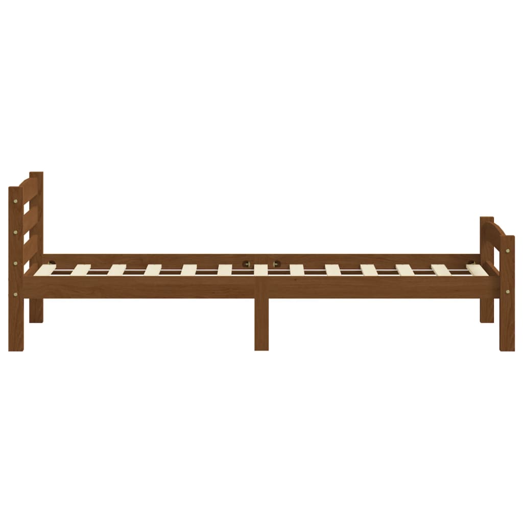 Bedframe massief grenenhout honingbruin 100x200 cm is nu te koop bij PeponiXL, paradijselijk wonen!
