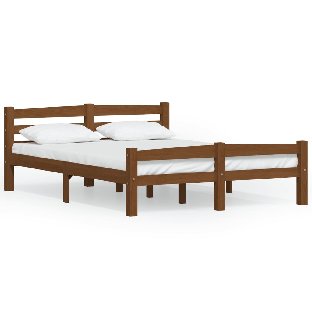 Bedframe massief grenenhout honingbruin 120x200 cm is nu te koop bij PeponiXL, paradijselijk wonen!