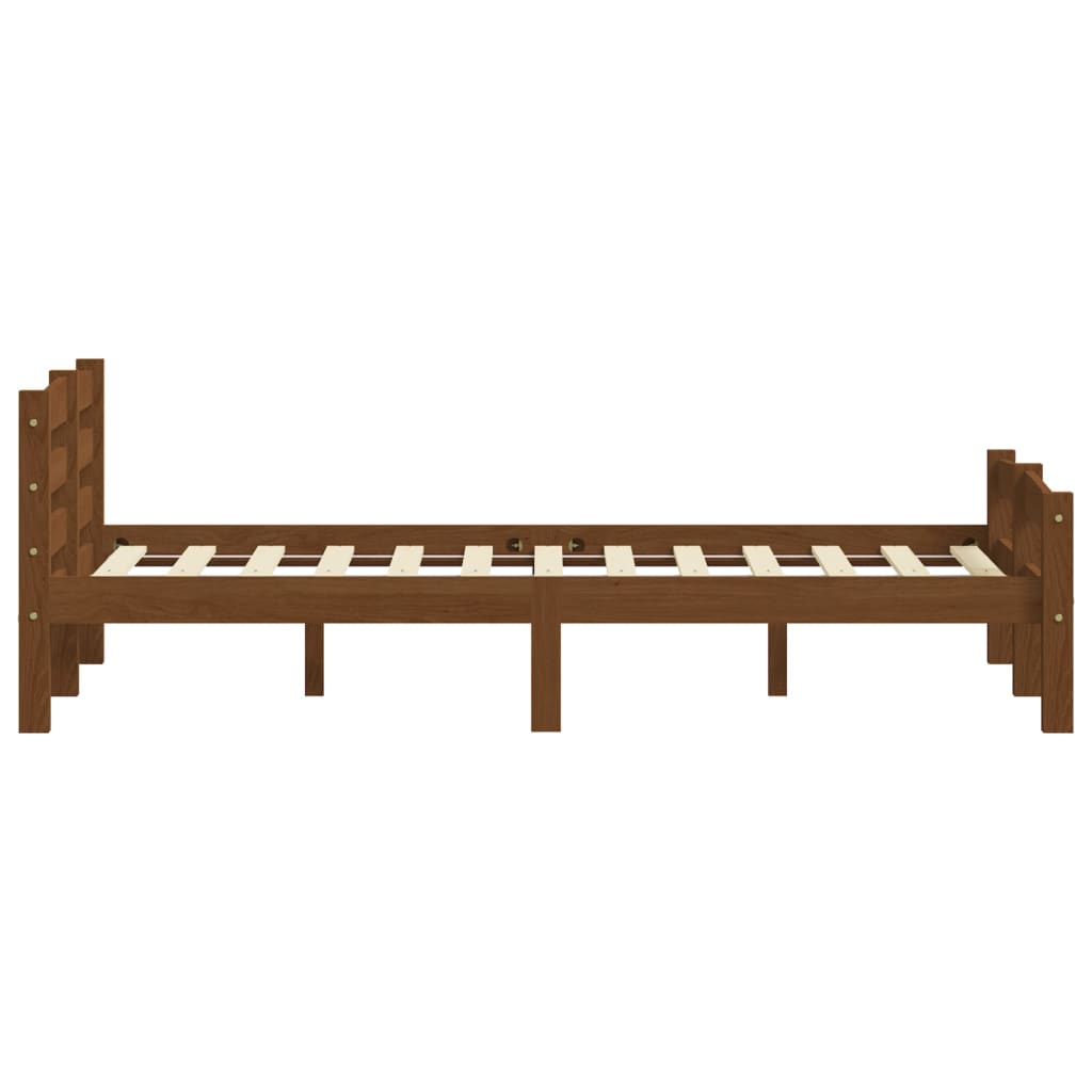 Bedframe massief grenenhout honingbruin 140x200 cm is nu te koop bij PeponiXL, paradijselijk wonen!