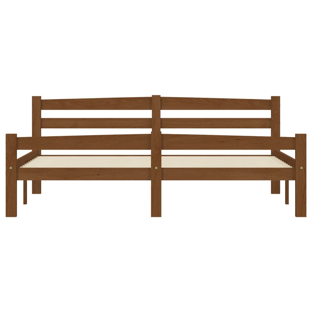 Bedframe massief grenenhout honingbruin 160x200 cm is nu te koop bij PeponiXL, paradijselijk wonen!