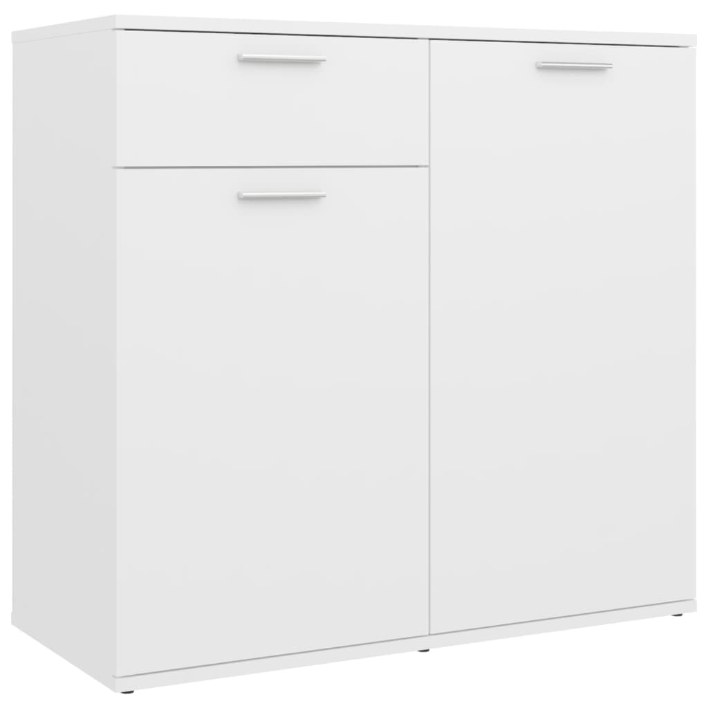 Dressoir 80x36x75 cm bewerkt hout wit is nu te koop bij PeponiXL, paradijselijk wonen!