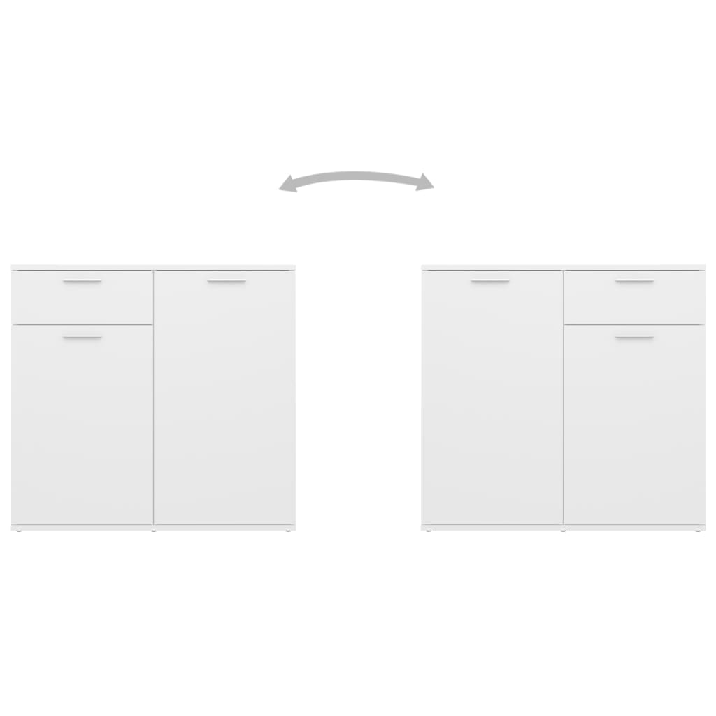 Dressoir 80x36x75 cm bewerkt hout wit is nu te koop bij PeponiXL, paradijselijk wonen!