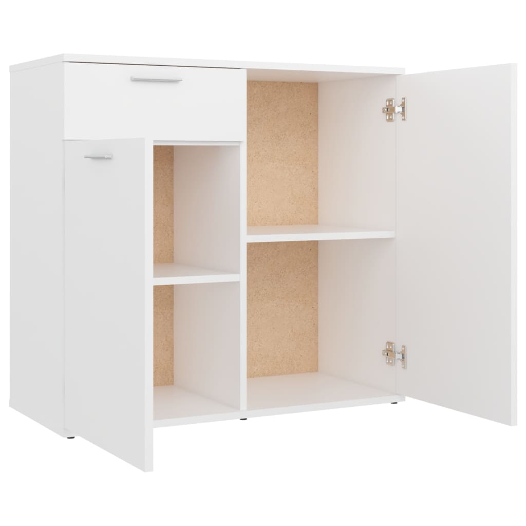 Dressoir 80x36x75 cm bewerkt hout wit is nu te koop bij PeponiXL, paradijselijk wonen!