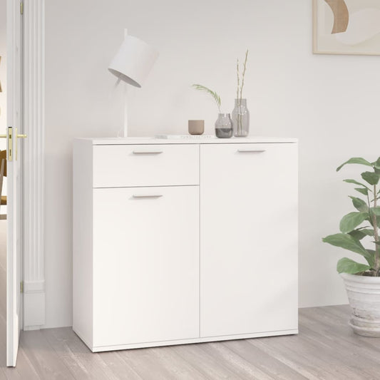 Dressoir 80x36x75 cm bewerkt hout wit is nu te koop bij PeponiXL, paradijselijk wonen!