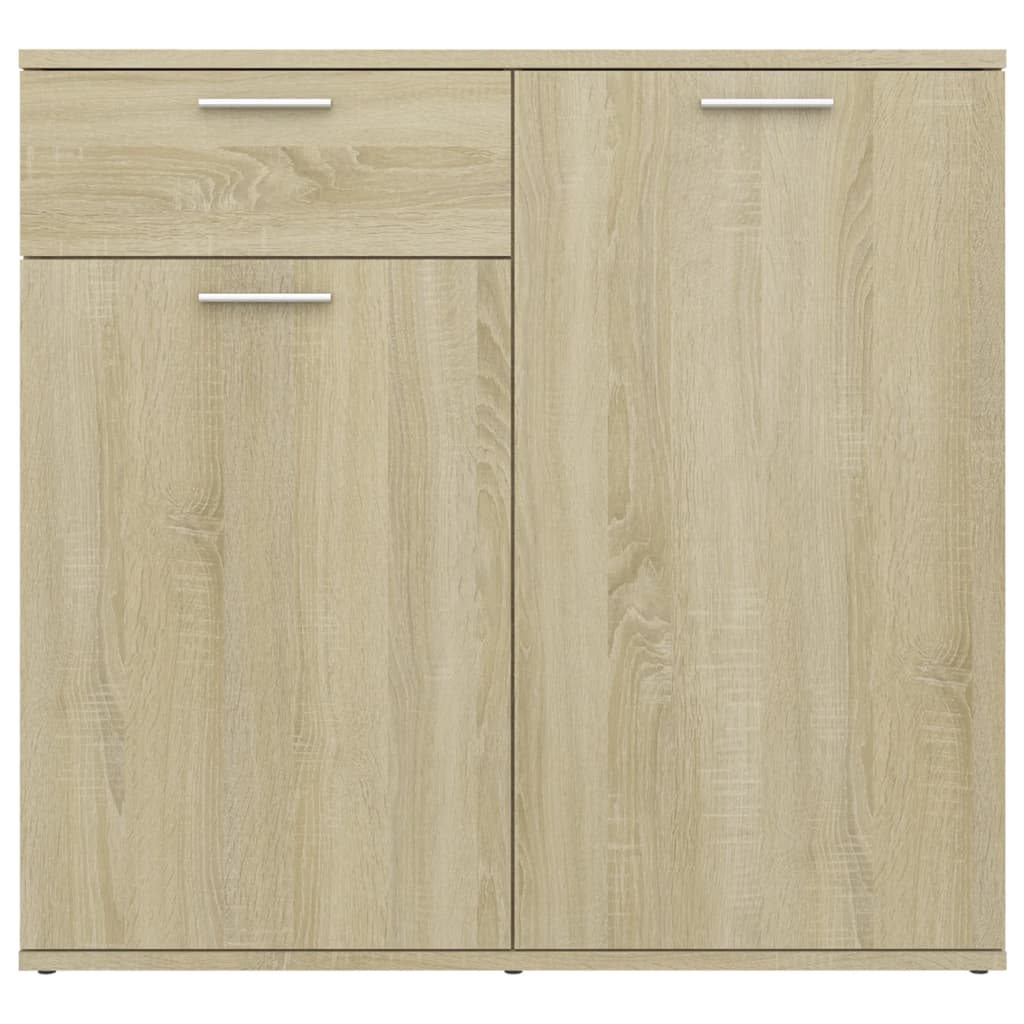 Dressoir 80x36x75 cm bewerkt hout sonoma eikenkleurig is nu te koop bij PeponiXL, paradijselijk wonen!