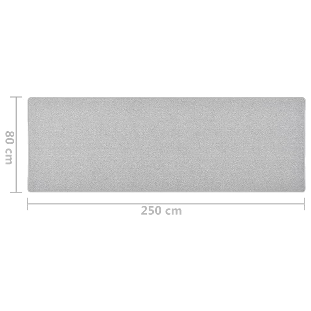 Tapijtloper 80x250 cm lichtgrijs is nu te koop bij PeponiXL, paradijselijk wonen!