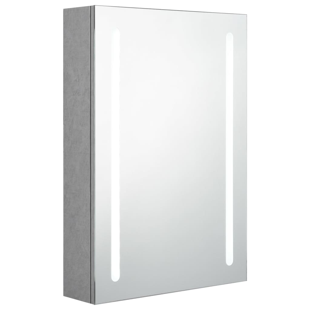 Badkamerkast met spiegel en LED 50x13x70 cm betongrijs is nu te koop bij PeponiXL, paradijselijk wonen!