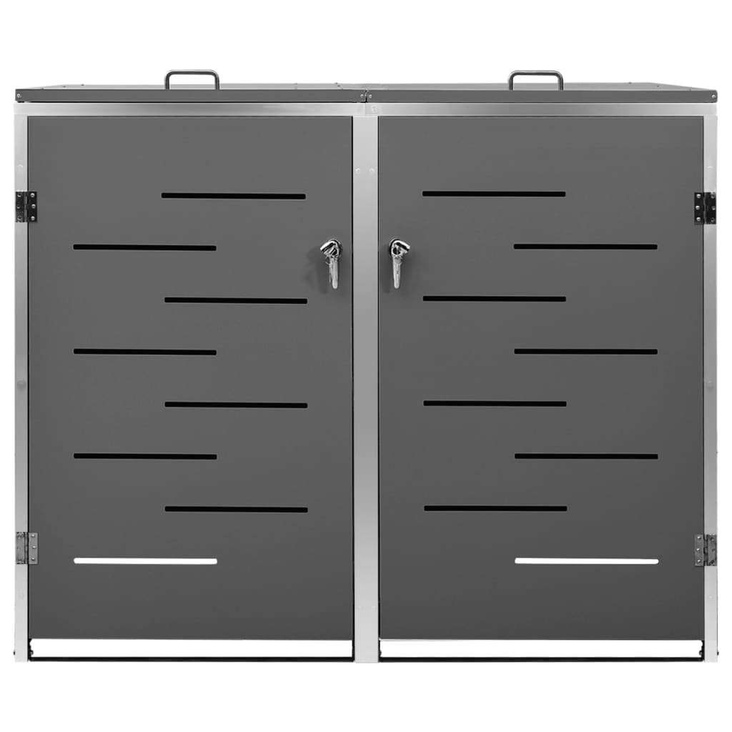Containerberging dubbel 138x77,5x112,5 cm roestvrij staal is nu te koop bij PeponiXL, paradijselijk wonen!