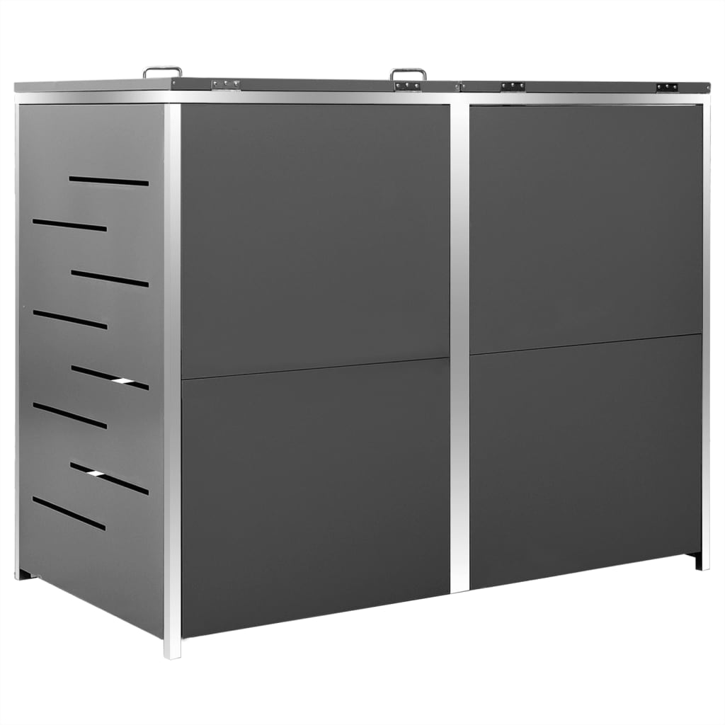 Containerberging dubbel 138x77,5x112,5 cm roestvrij staal is nu te koop bij PeponiXL, paradijselijk wonen!