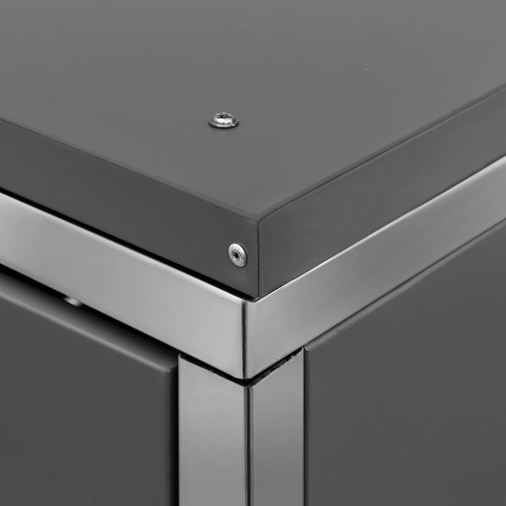 Containerberging dubbel 138x77,5x112,5 cm roestvrij staal is nu te koop bij PeponiXL, paradijselijk wonen!