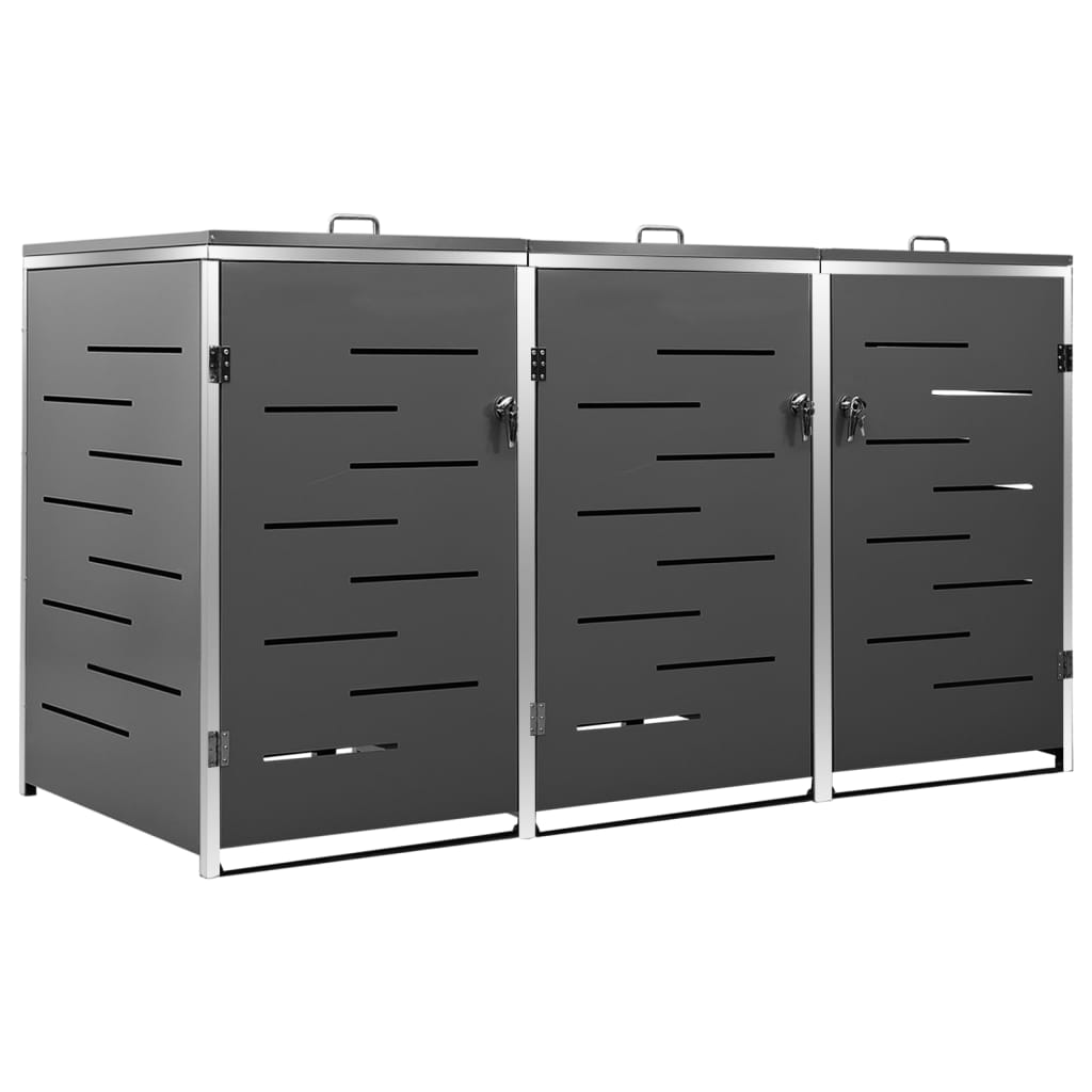 Containerberging driedubbel 207x77,5x112,5 cm roestvrij staal is nu te koop bij PeponiXL, paradijselijk wonen!