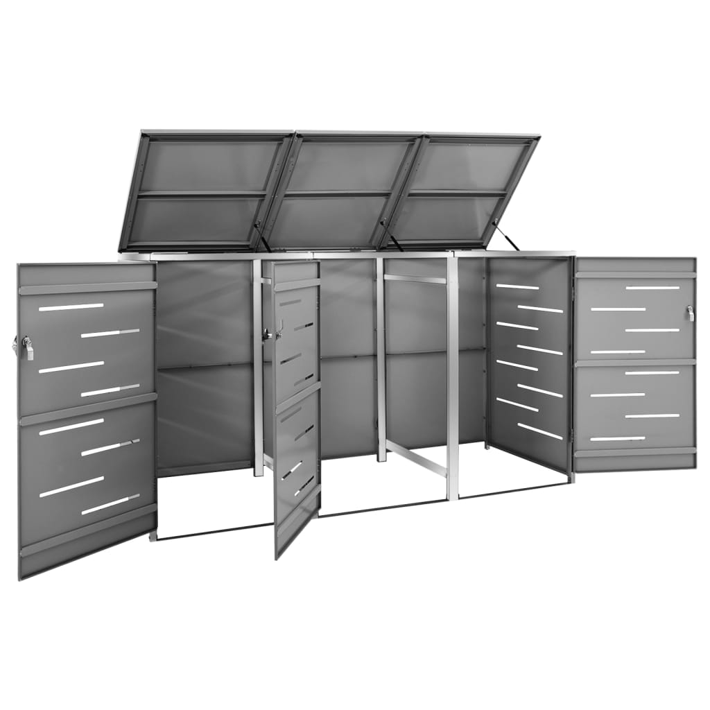 Containerberging driedubbel 207x77,5x112,5 cm roestvrij staal is nu te koop bij PeponiXL, paradijselijk wonen!