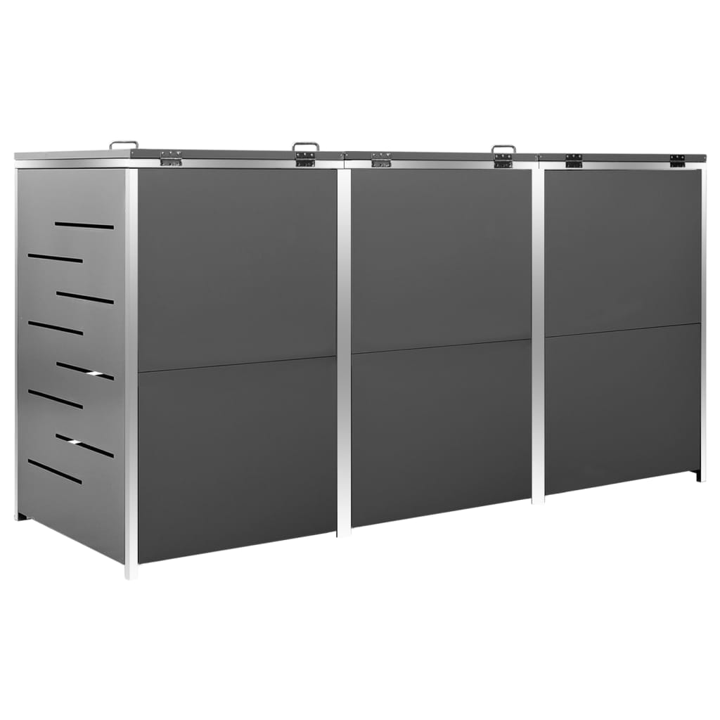 Containerberging driedubbel 207x77,5x112,5 cm roestvrij staal is nu te koop bij PeponiXL, paradijselijk wonen!