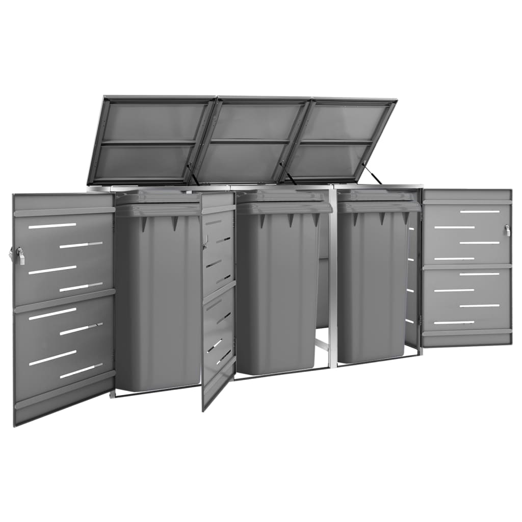Containerberging driedubbel 207x77,5x112,5 cm roestvrij staal is nu te koop bij PeponiXL, paradijselijk wonen!