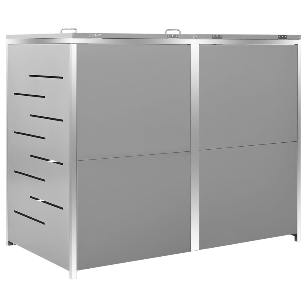 Containerberging dubbel 138x77,5x112,5 cm roestvrij staal is nu te koop bij PeponiXL, paradijselijk wonen!