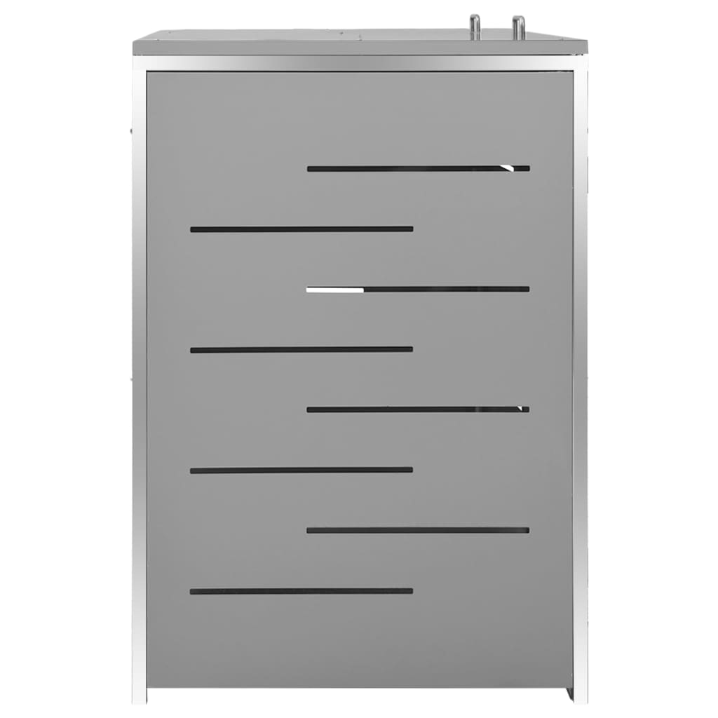 Containerberging dubbel 138x77,5x112,5 cm roestvrij staal is nu te koop bij PeponiXL, paradijselijk wonen!