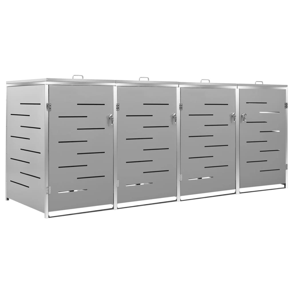 Containerberging vierdubbel 276,5x77,5x112,5 cm roestvrij staal is nu te koop bij PeponiXL, paradijselijk wonen!