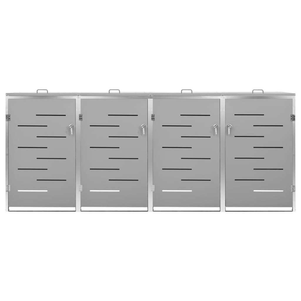 Containerberging vierdubbel 276,5x77,5x112,5 cm roestvrij staal is nu te koop bij PeponiXL, paradijselijk wonen!