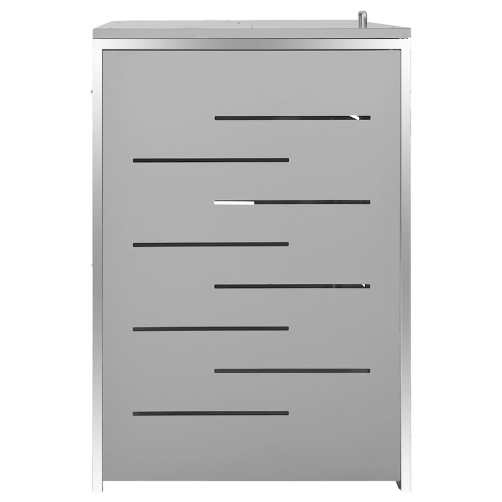 Containerberging vierdubbel 276,5x77,5x112,5 cm roestvrij staal is nu te koop bij PeponiXL, paradijselijk wonen!