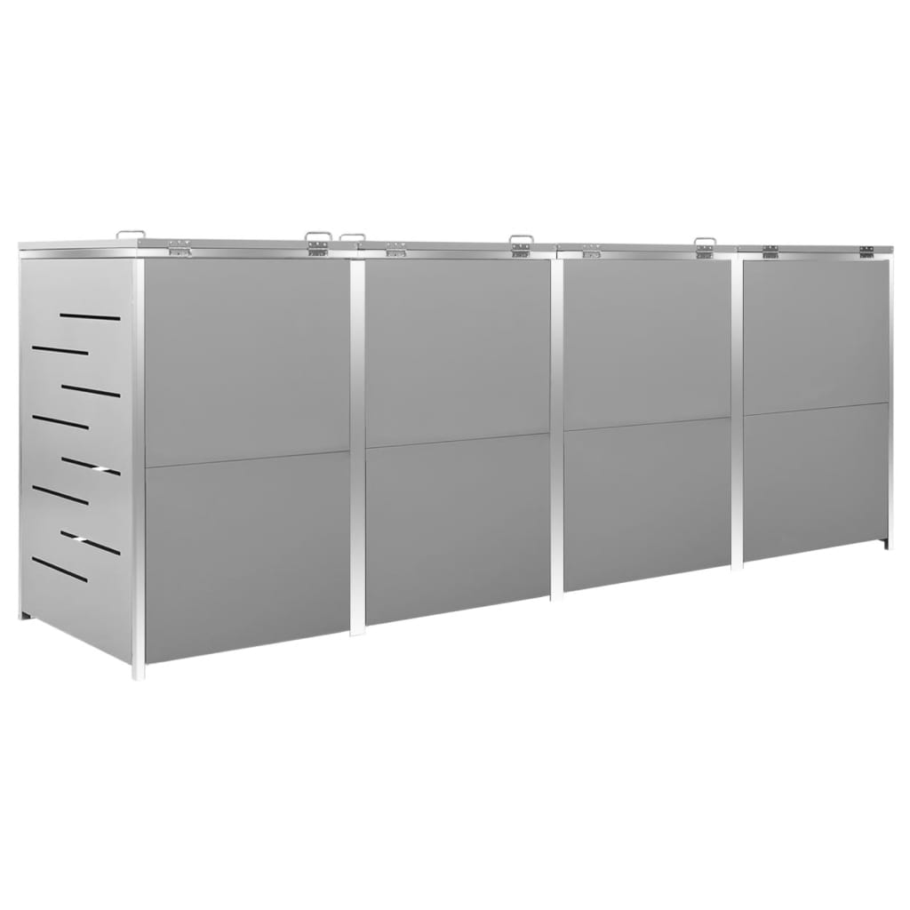 Containerberging vierdubbel 276,5x77,5x112,5 cm roestvrij staal is nu te koop bij PeponiXL, paradijselijk wonen!