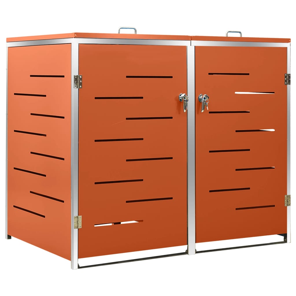 Containerberging dubbel 138x77,5x112,5 cm roestvrij staal is nu te koop bij PeponiXL, paradijselijk wonen!