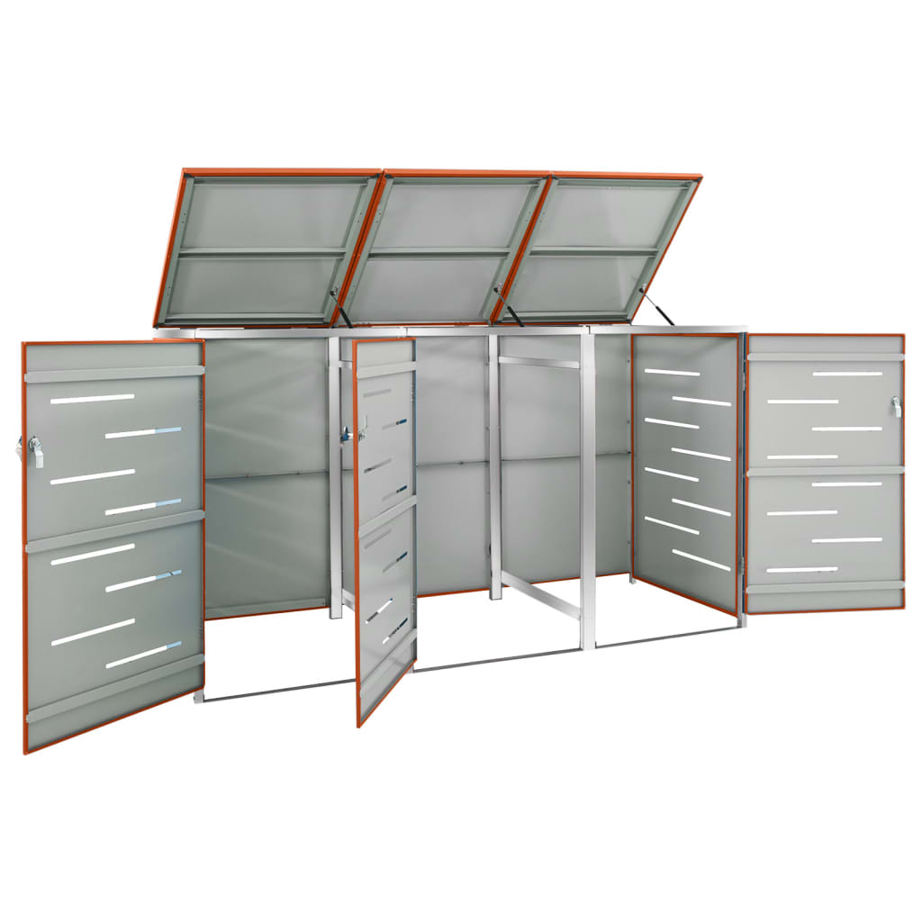 Containerberging driedubbel 207x77,5x112,5 cm roestvrij staal is nu te koop bij PeponiXL, paradijselijk wonen!