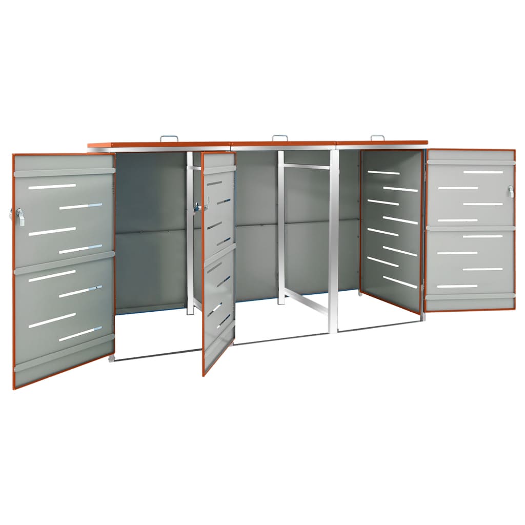 Containerberging driedubbel 207x77,5x112,5 cm roestvrij staal is nu te koop bij PeponiXL, paradijselijk wonen!
