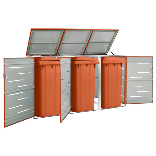 Containerberging driedubbel 207x77,5x112,5 cm roestvrij staal is nu te koop bij PeponiXL, paradijselijk wonen!