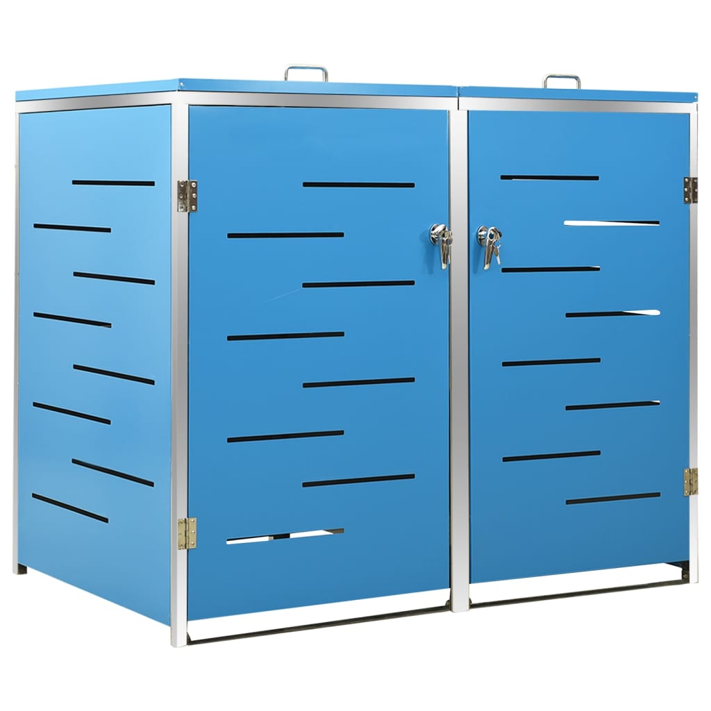 Containerberging dubbel 138x77,5x112,5 cm roestvrij staal is nu te koop bij PeponiXL, paradijselijk wonen!