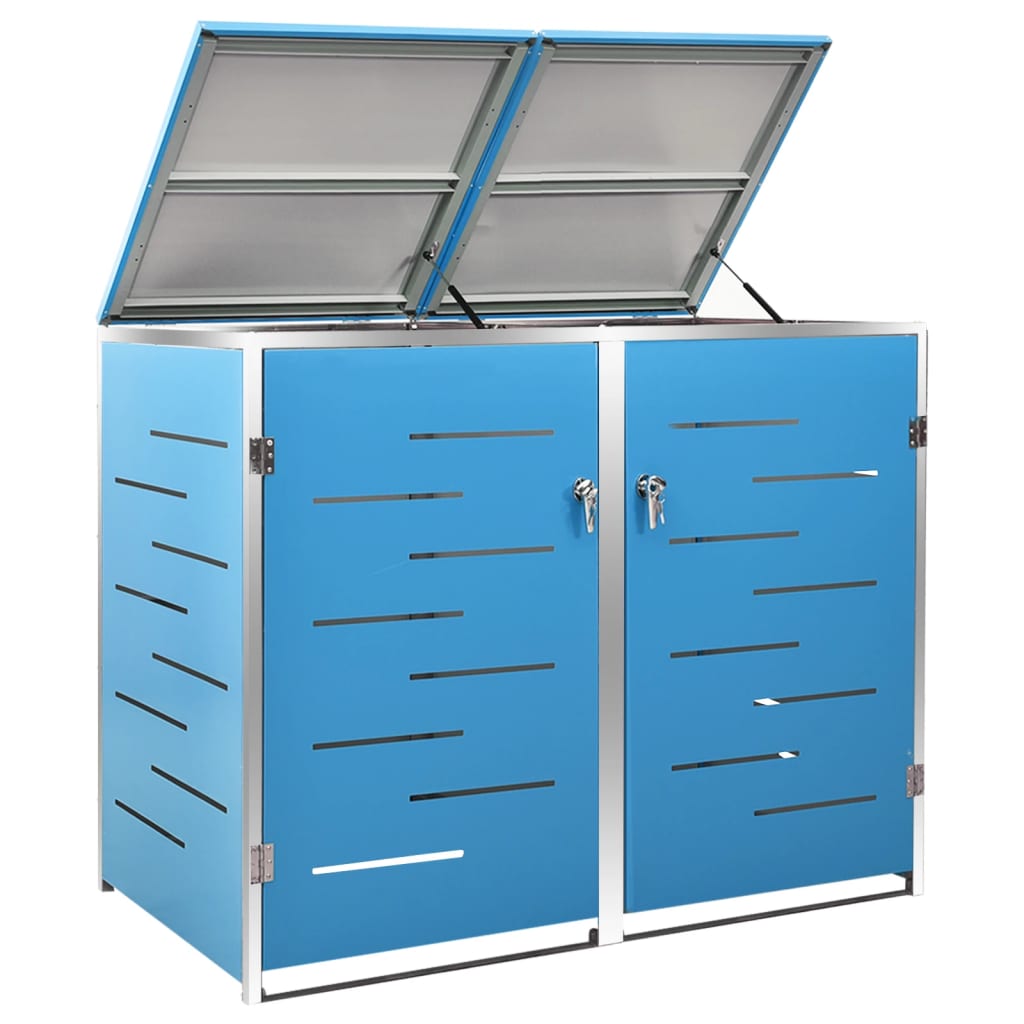 Containerberging dubbel 138x77,5x112,5 cm roestvrij staal is nu te koop bij PeponiXL, paradijselijk wonen!