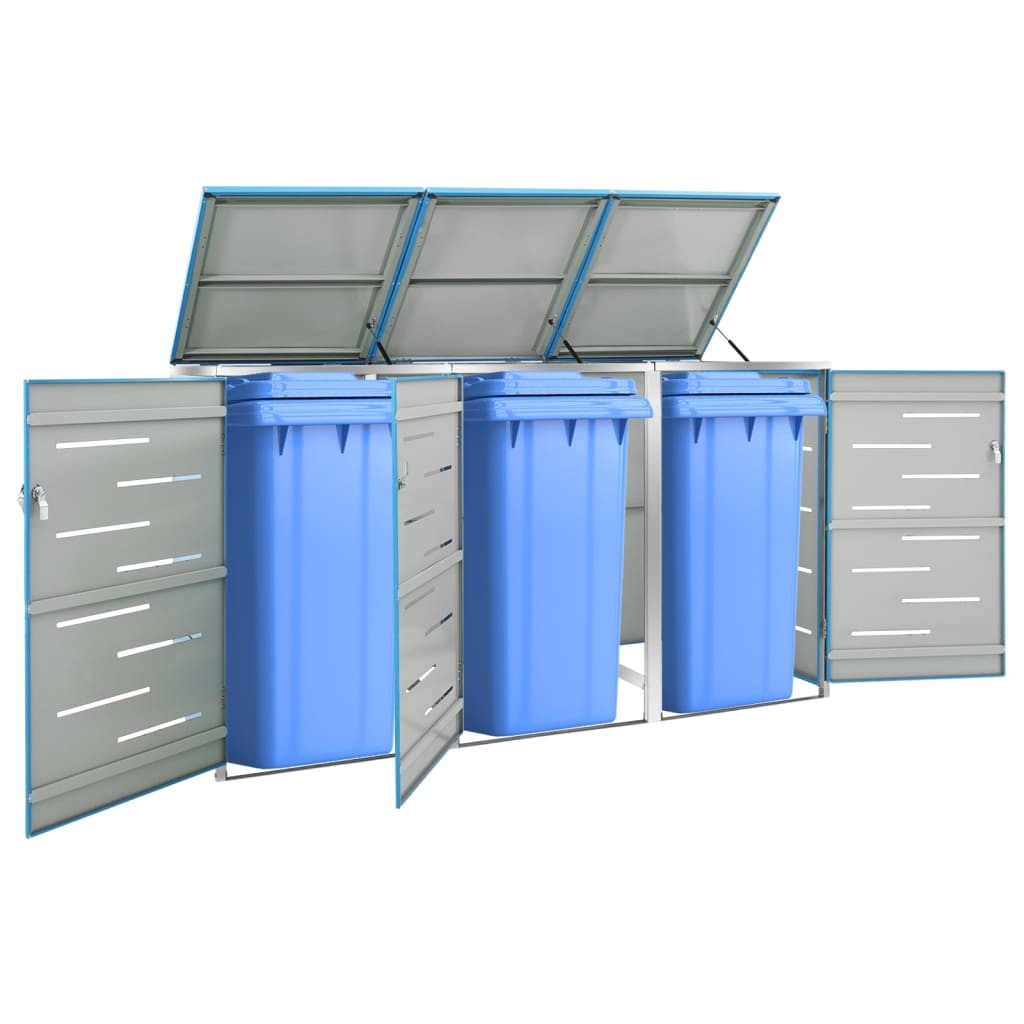 Containerberging driedubbel 207x77,5x112,5 cm roestvrij staal is nu te koop bij PeponiXL, paradijselijk wonen!