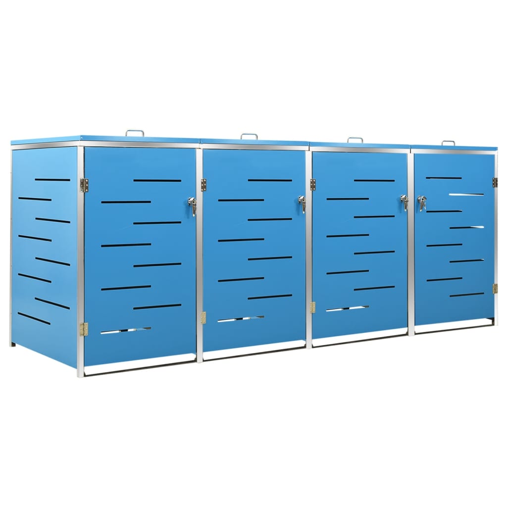 Containerberging vierdubbel 276,5x77,5x112,5 cm roestvrij staal is nu te koop bij PeponiXL, paradijselijk wonen!