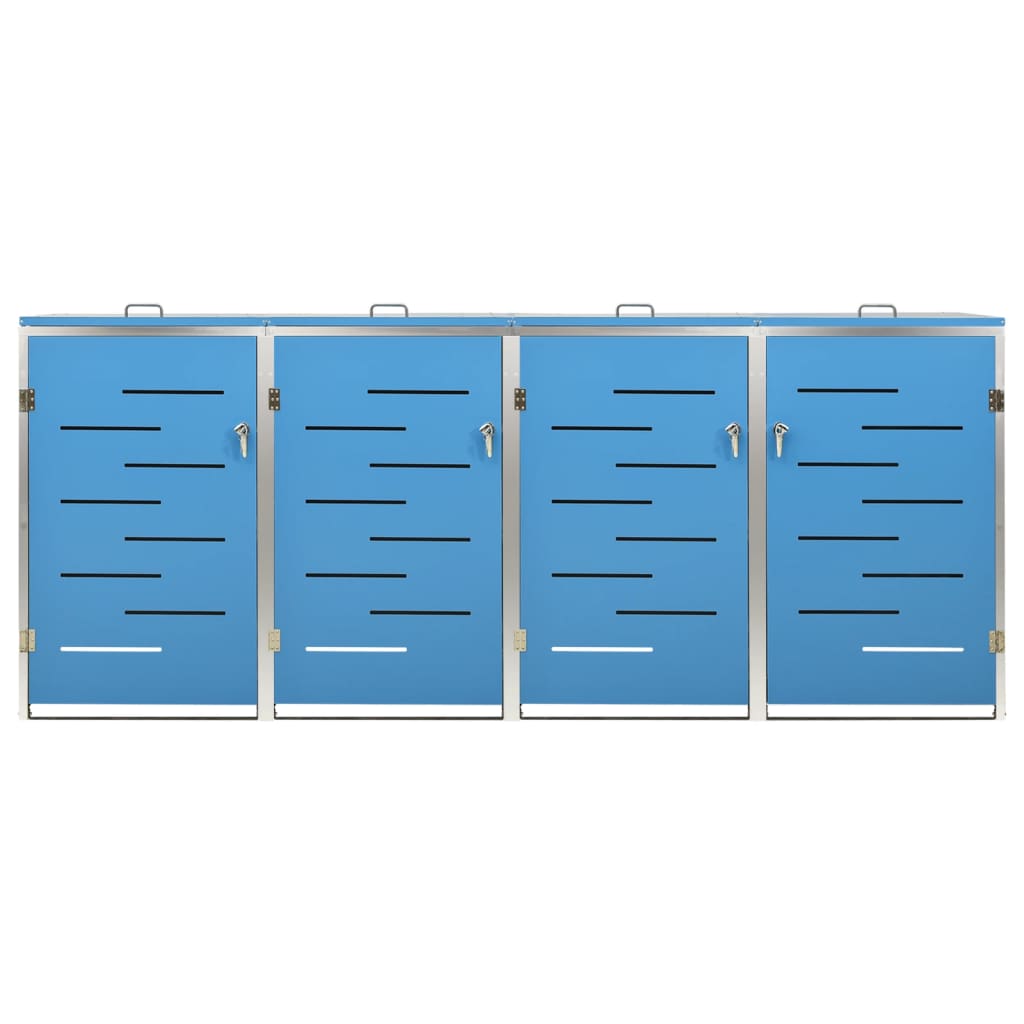 Containerberging vierdubbel 276,5x77,5x112,5 cm roestvrij staal is nu te koop bij PeponiXL, paradijselijk wonen!