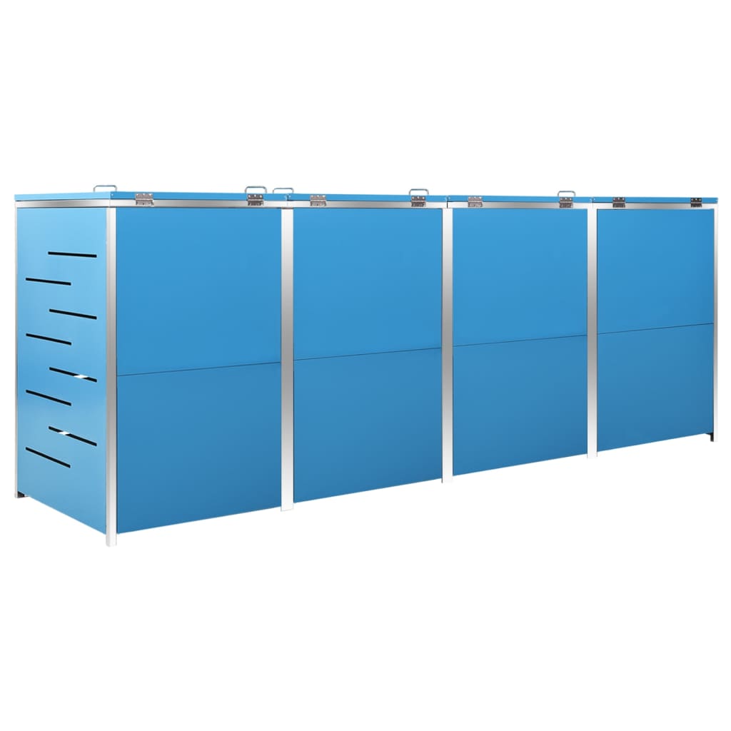 Containerberging vierdubbel 276,5x77,5x112,5 cm roestvrij staal is nu te koop bij PeponiXL, paradijselijk wonen!