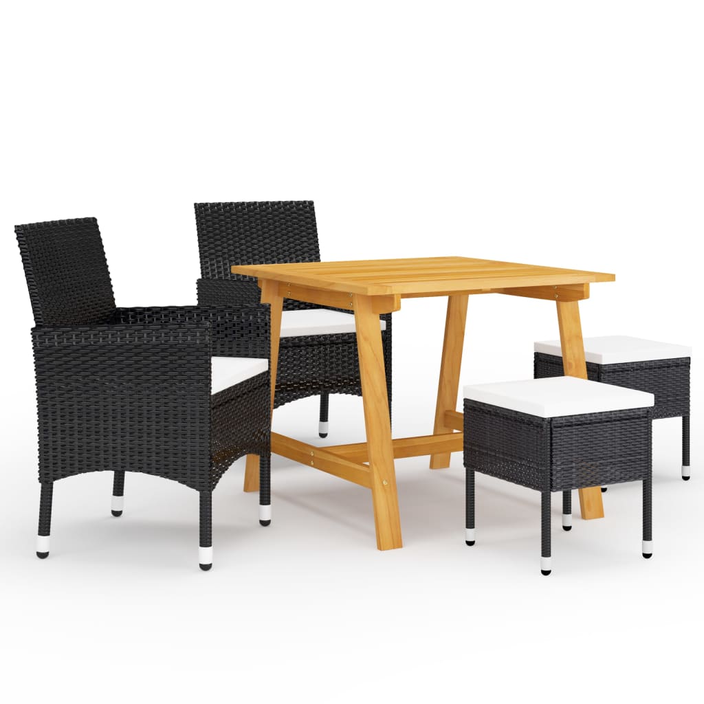 5-delige Tuinset zwart is nu te koop bij PeponiXL, paradijselijk wonen!