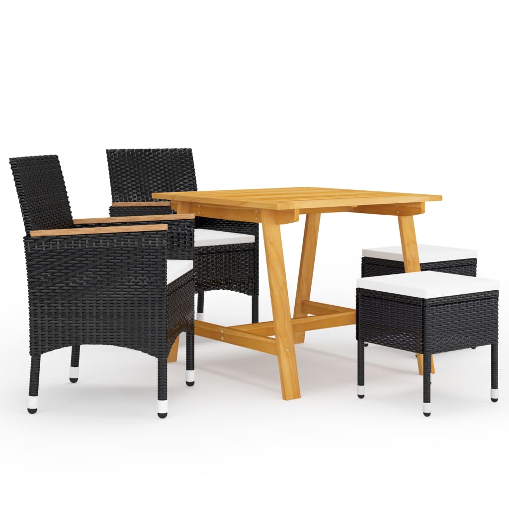 5-delige Tuinset zwart is nu te koop bij PeponiXL, paradijselijk wonen!