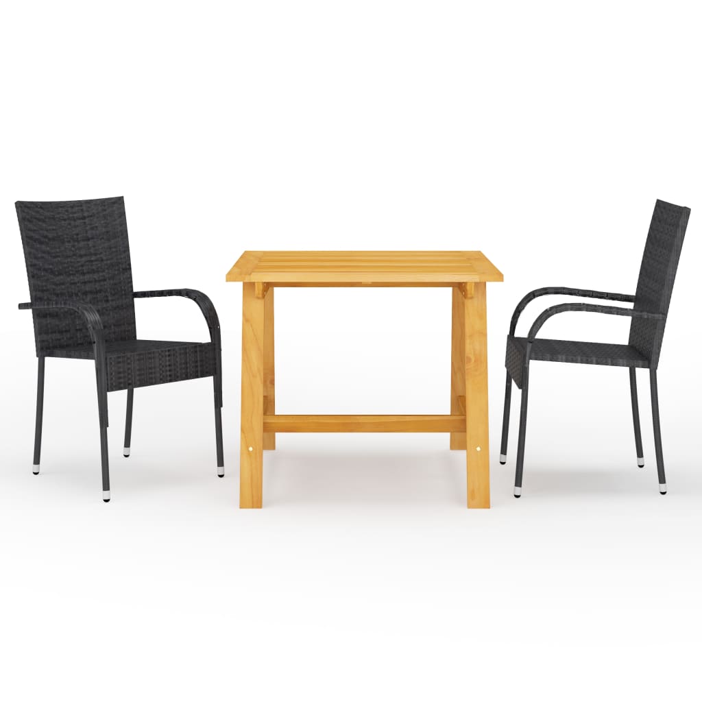 3-delige Tuinset zwart is nu te koop bij PeponiXL, paradijselijk wonen!