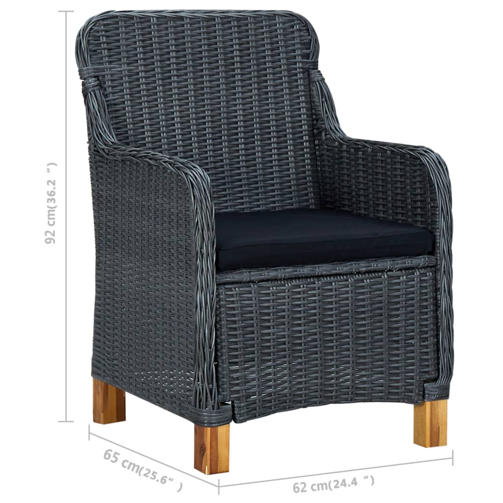 3-delige Tuinset donkergrijs is nu te koop bij PeponiXL, paradijselijk wonen!