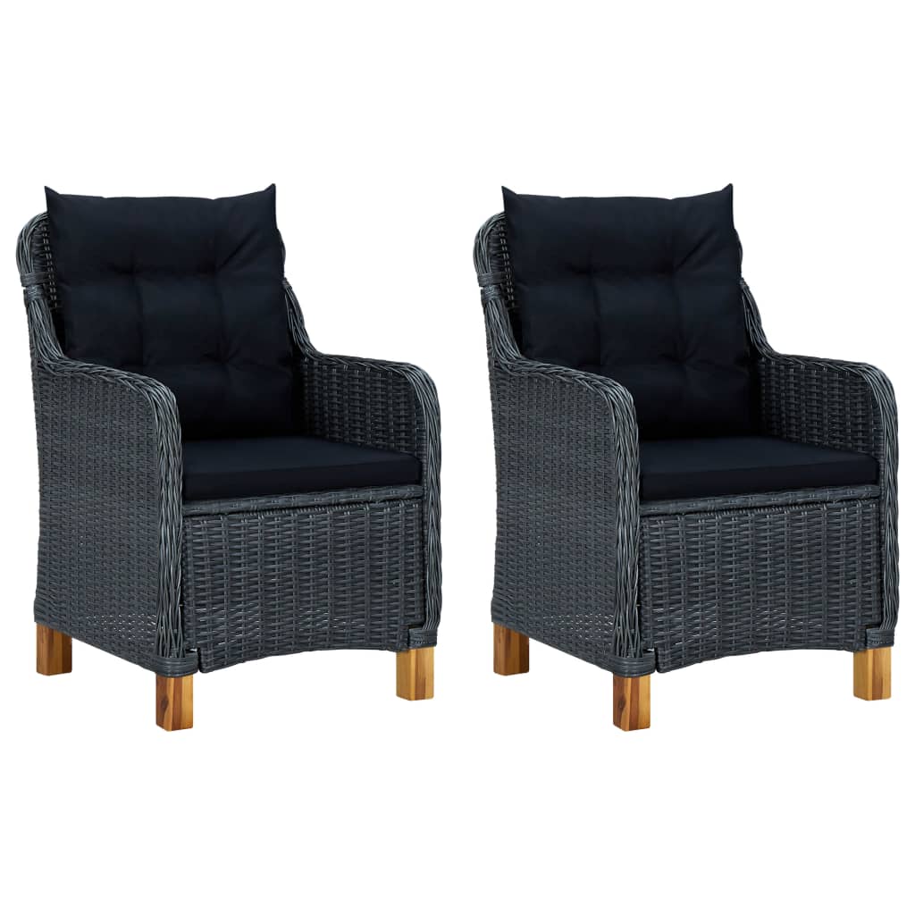 3-delige Tuinset donkergrijs is nu te koop bij PeponiXL, paradijselijk wonen!