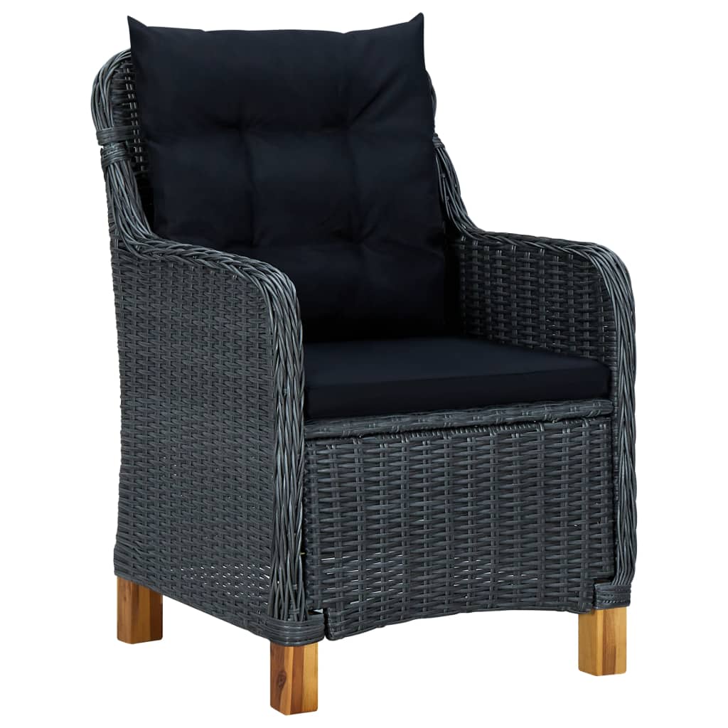 3-delige Tuinset donkergrijs is nu te koop bij PeponiXL, paradijselijk wonen!