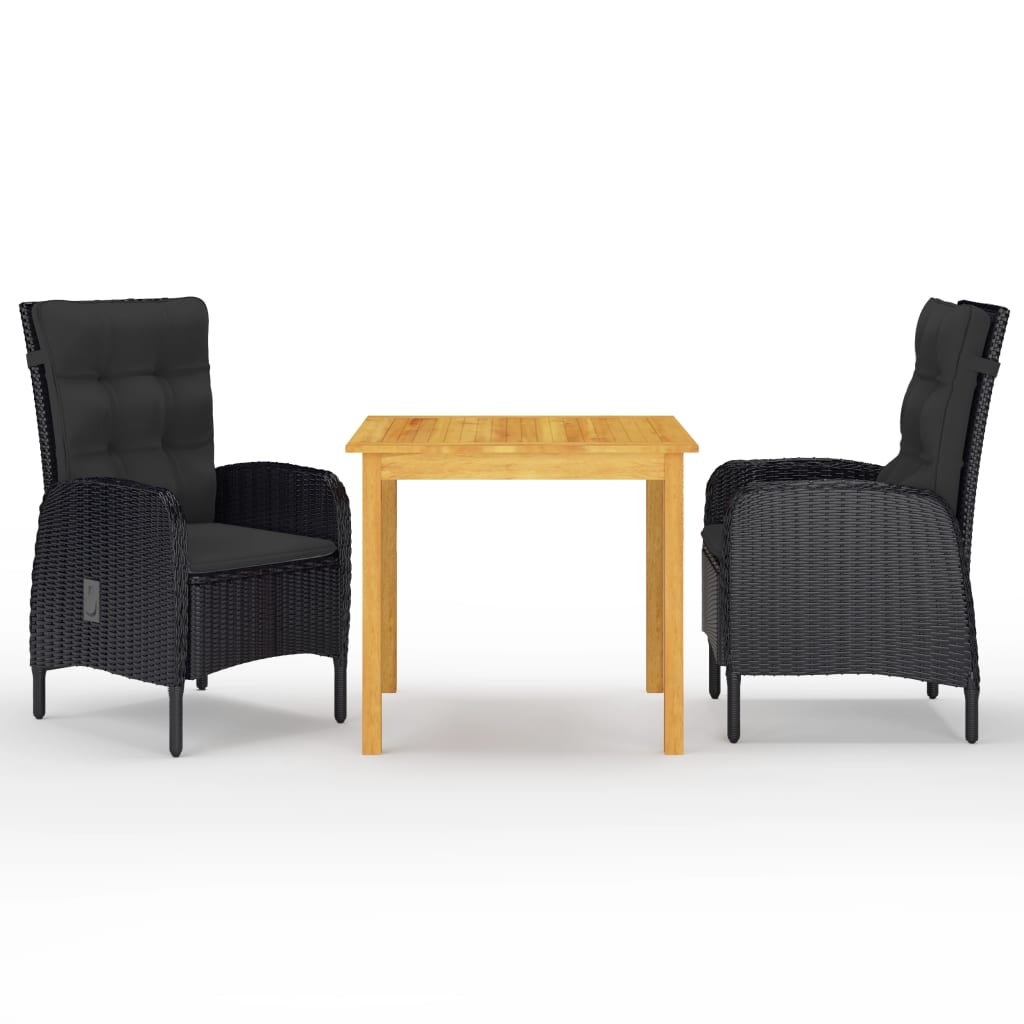 3-delige Tuinset zwart is nu te koop bij PeponiXL, paradijselijk wonen!