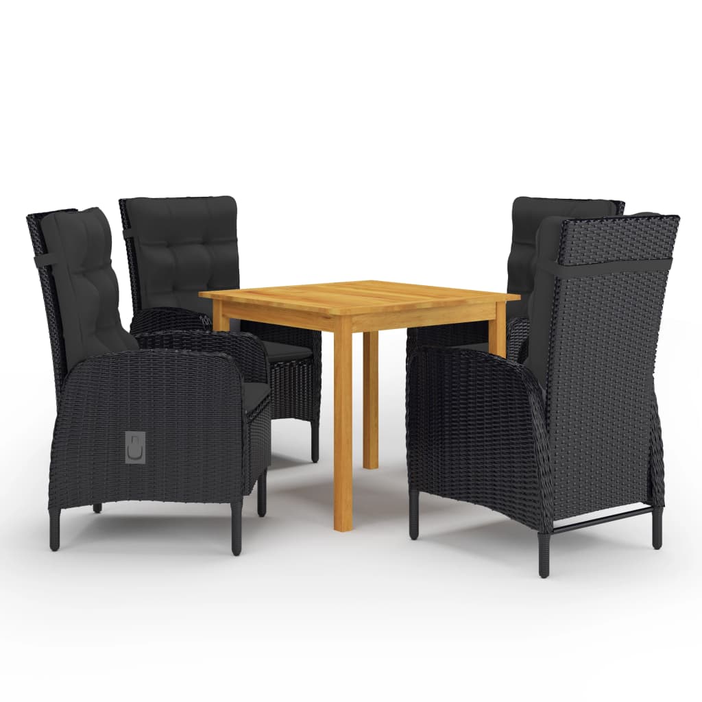 5-delige Tuinset zwart is nu te koop bij PeponiXL, paradijselijk wonen!