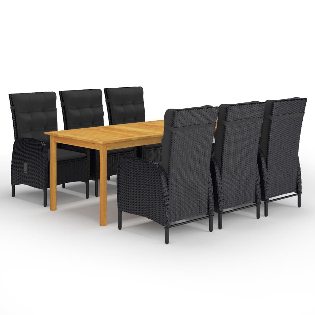 7-delige Tuinset zwart is nu te koop bij PeponiXL, paradijselijk wonen!