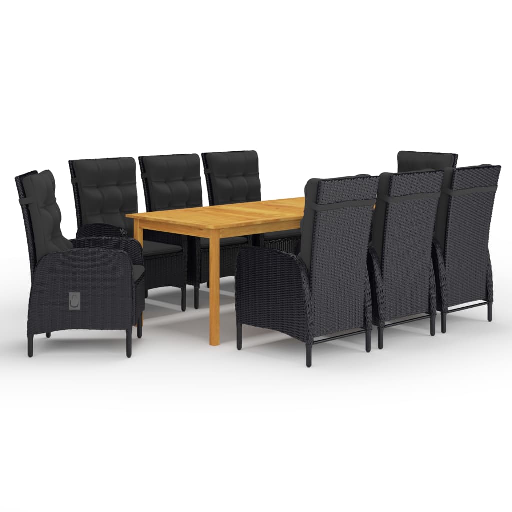 9-delige Tuinset zwart is nu te koop bij PeponiXL, paradijselijk wonen!