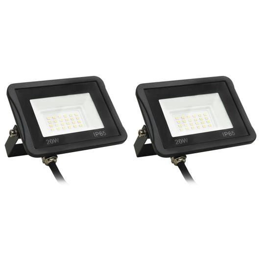 Spotlights 2 st LED 20 W koudwit is nu te koop bij PeponiXL, paradijselijk wonen!