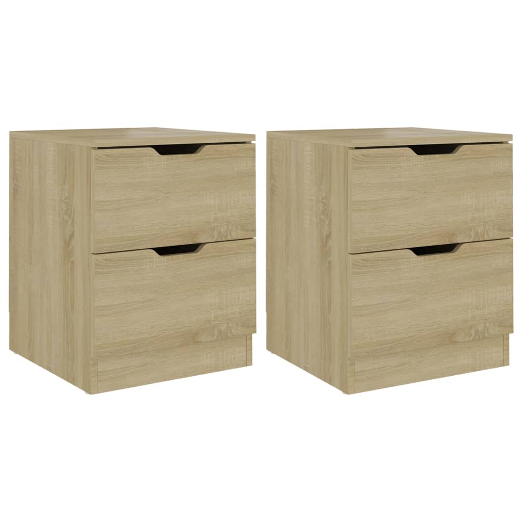 Nachtkastjes 2 st 40x40x50 cm bewerkt hout sonoma eikenkleurig is nu te koop bij PeponiXL, paradijselijk wonen!