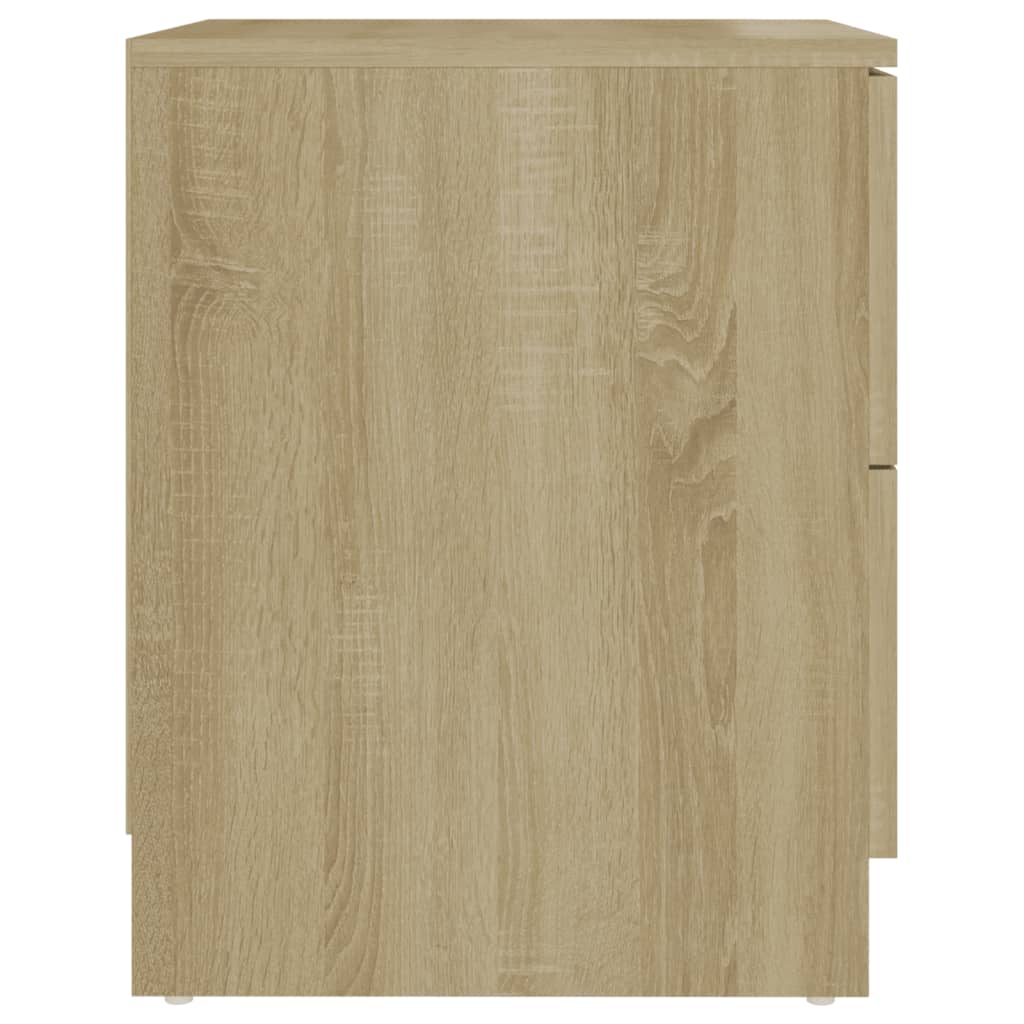 Nachtkastjes 2 st 40x40x50 cm bewerkt hout sonoma eikenkleurig is nu te koop bij PeponiXL, paradijselijk wonen!