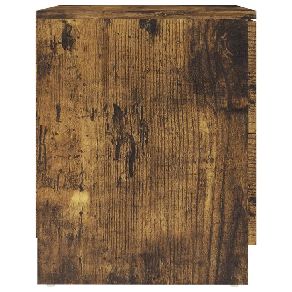 Nachtkastjes 2 st 40x40x50 cm bewerkt hout gerookt eikenkleurig is nu te koop bij PeponiXL, paradijselijk wonen!