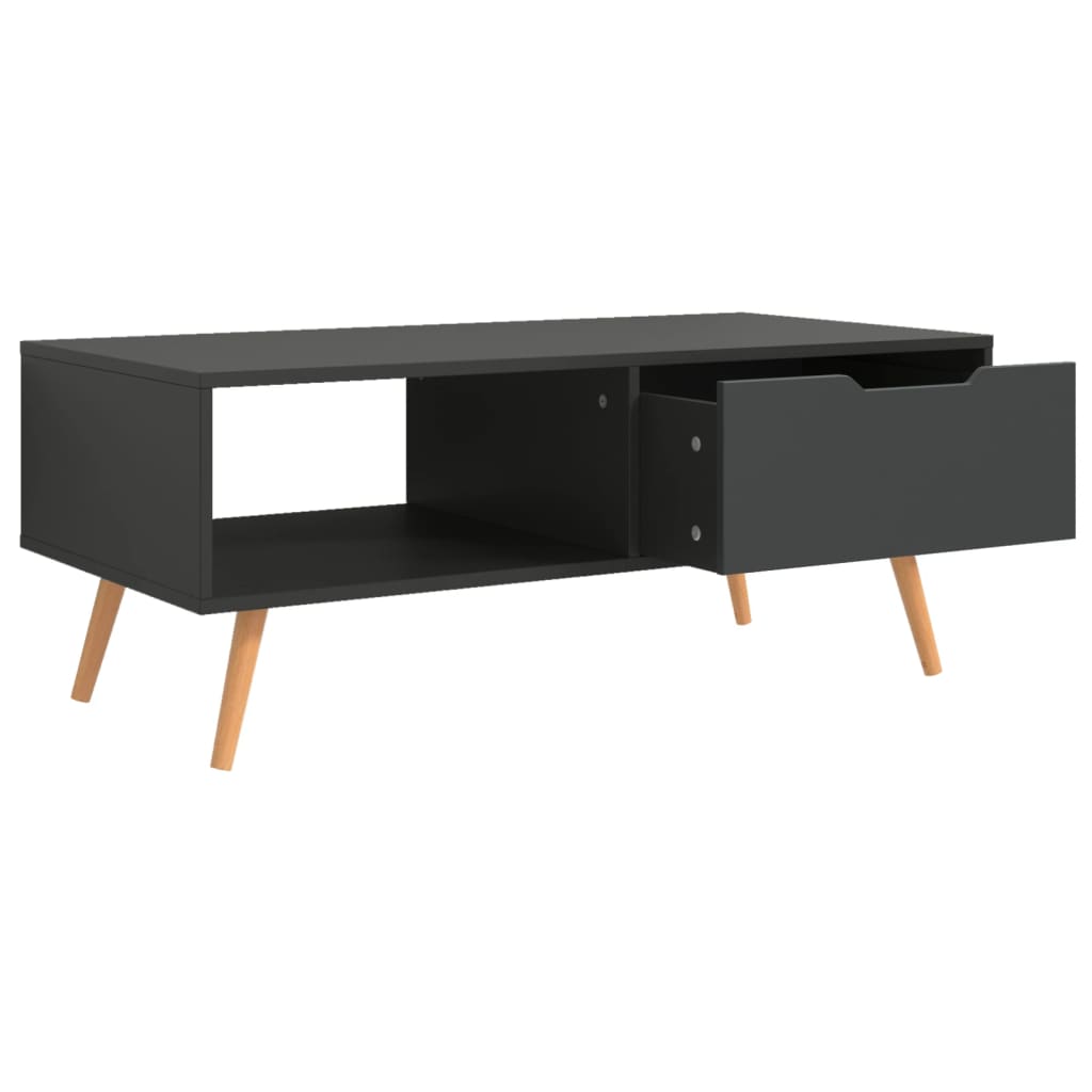 Salontafel 100x49,5x43 cm bewerkt hout grijs is nu te koop bij PeponiXL, paradijselijk wonen!